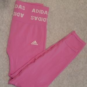 Adidas Leggings size Large light pink